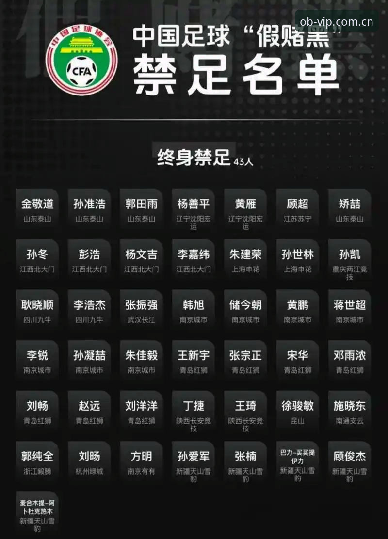欧博平台网址 深度体验分享:在欧博平台网址上追踪足协禁足名单,解读足球反腐背后的深层逻辑